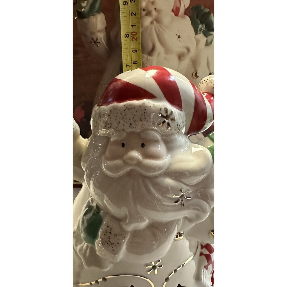 Vintage Lenox Occasions Lighted Santa Figurine 2003 Christmas Fine 6238257 Ivory - Picture 13 of 15
